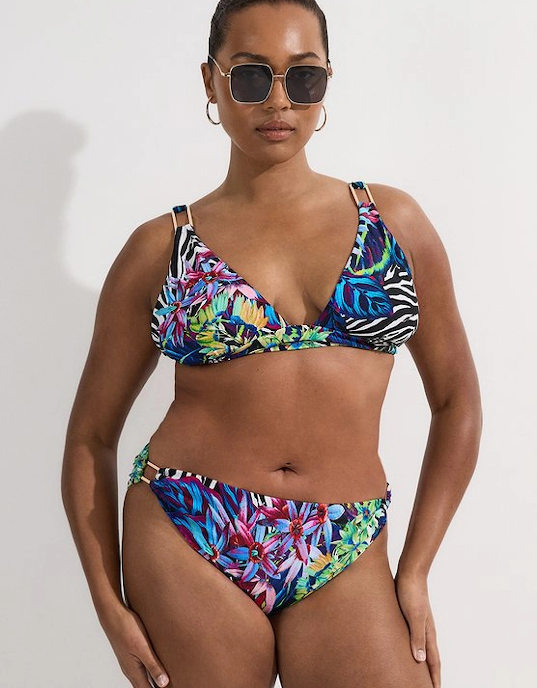 Plus Size Tropical Floral Bikini Bottoms, 5 of 4