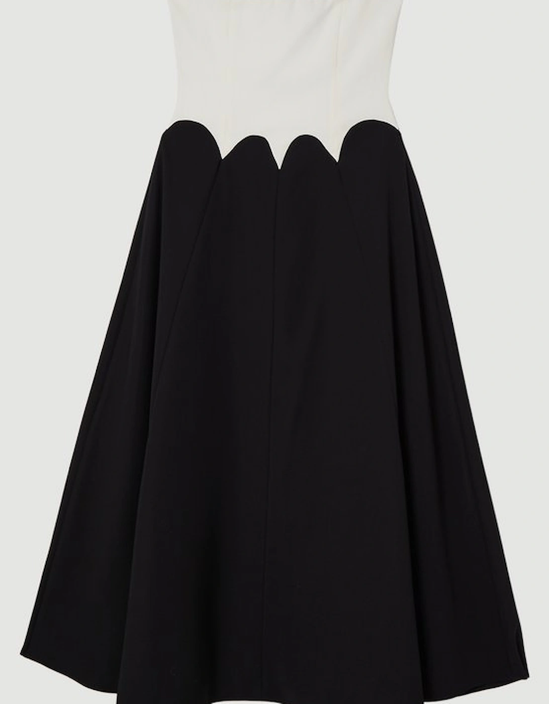 Soft Tailored Colourblock Bandeau Midi Dress
