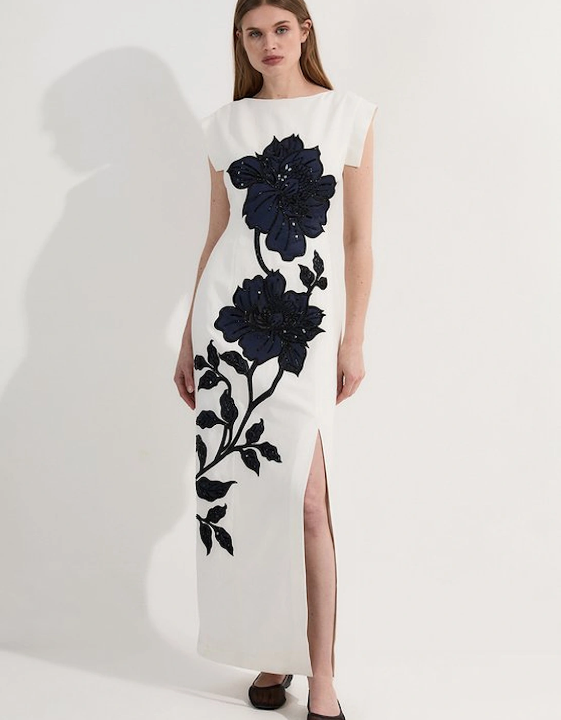 Premium Summer Embellished Applique Tailored Maxi Dress, 5 of 4