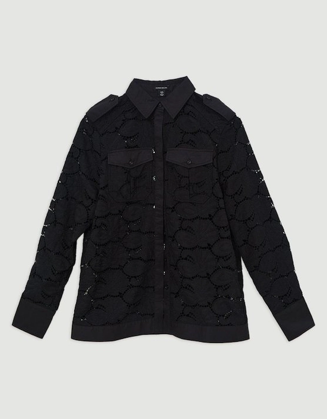 Cotton Cutwork Woven Shirt
