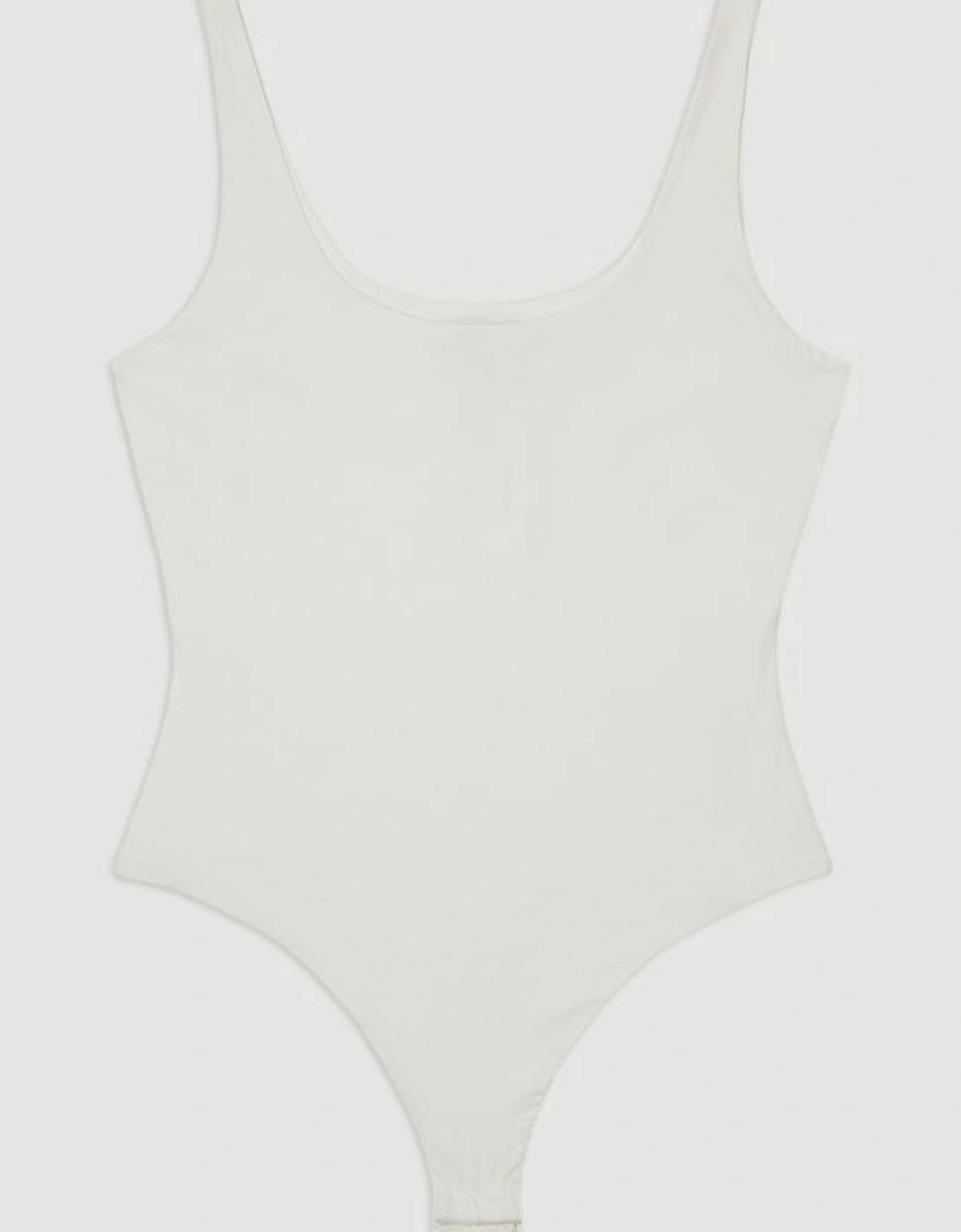 Stretch Cotton Sleeveless Scoop Neck Jersey Bodysuit