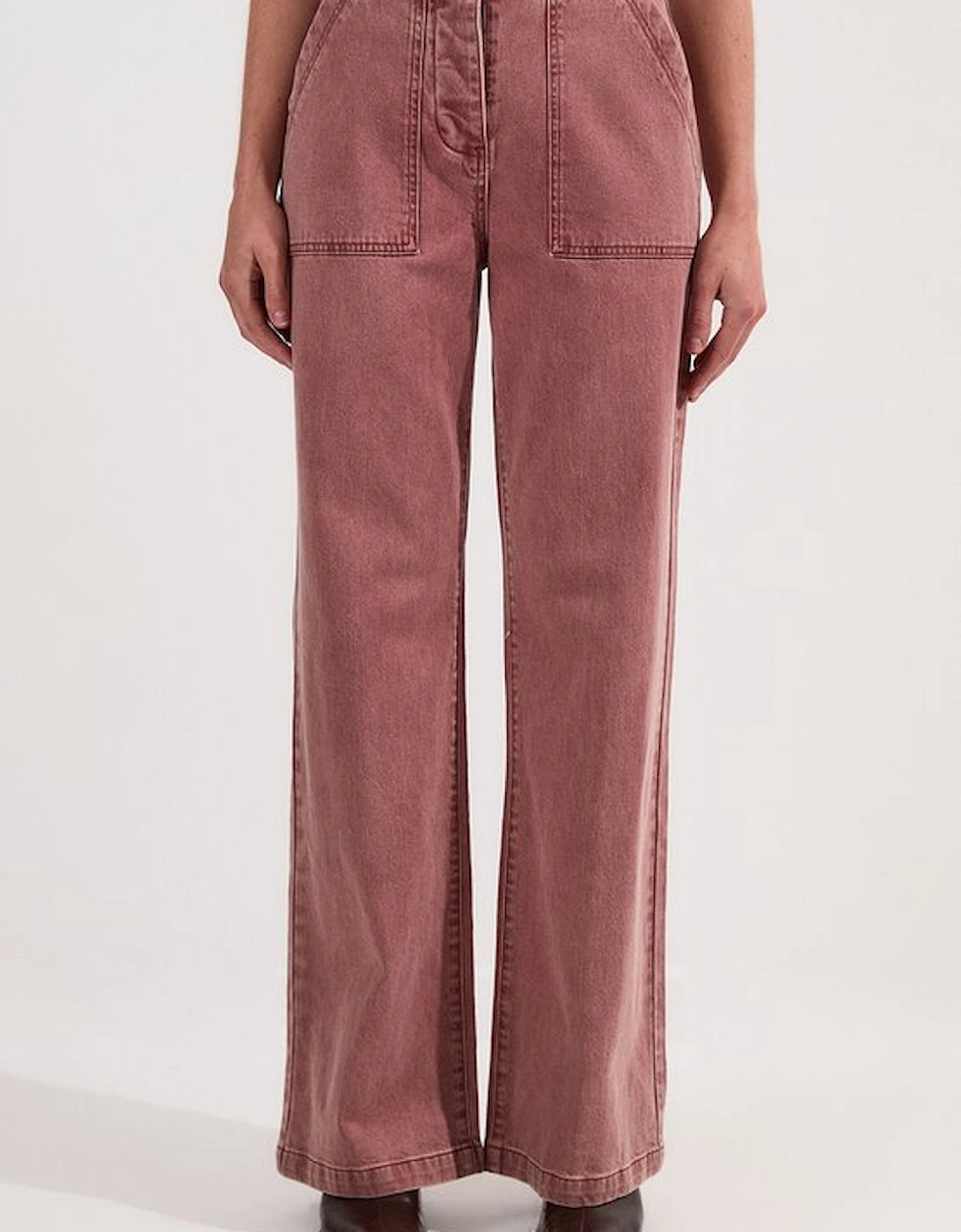 Coloured Denim Straight Leg Jean