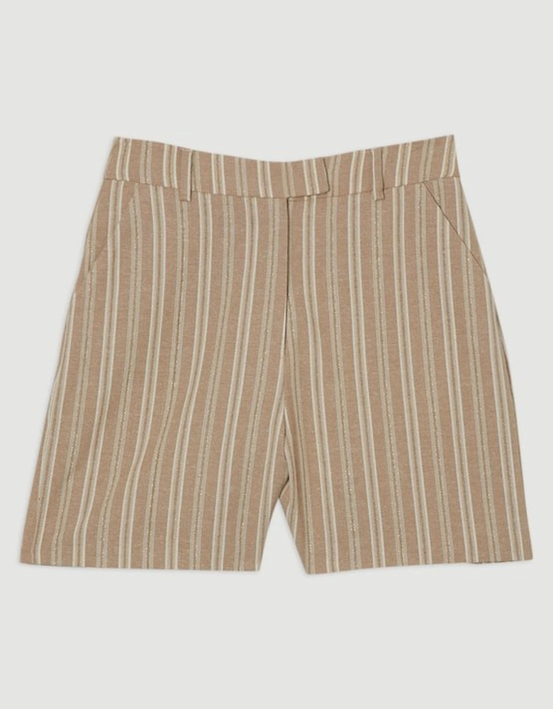 Linen Sparkle Stripe Tailored City Short