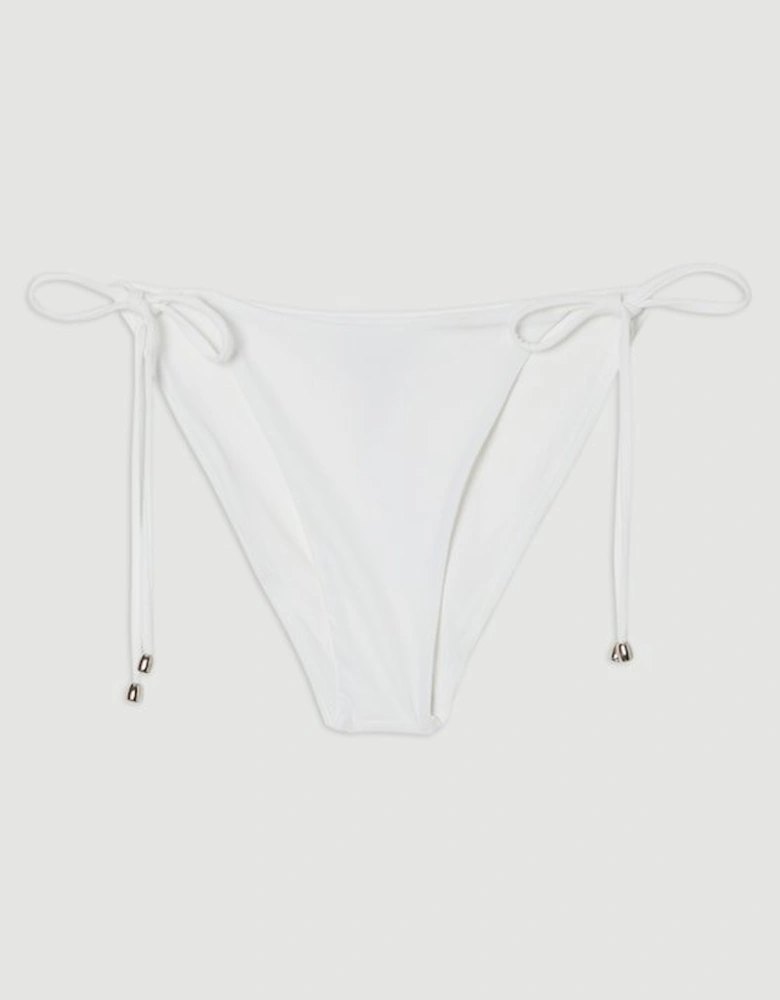 Hardware Detail Tie Side Bikini Bottoms