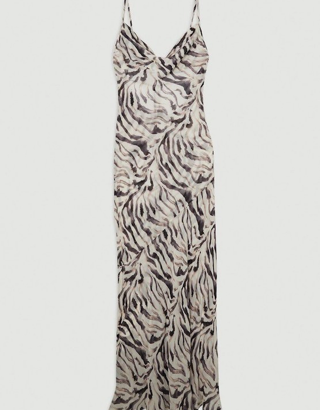 Animal Print Viscose Georgette Beach Slip Dress