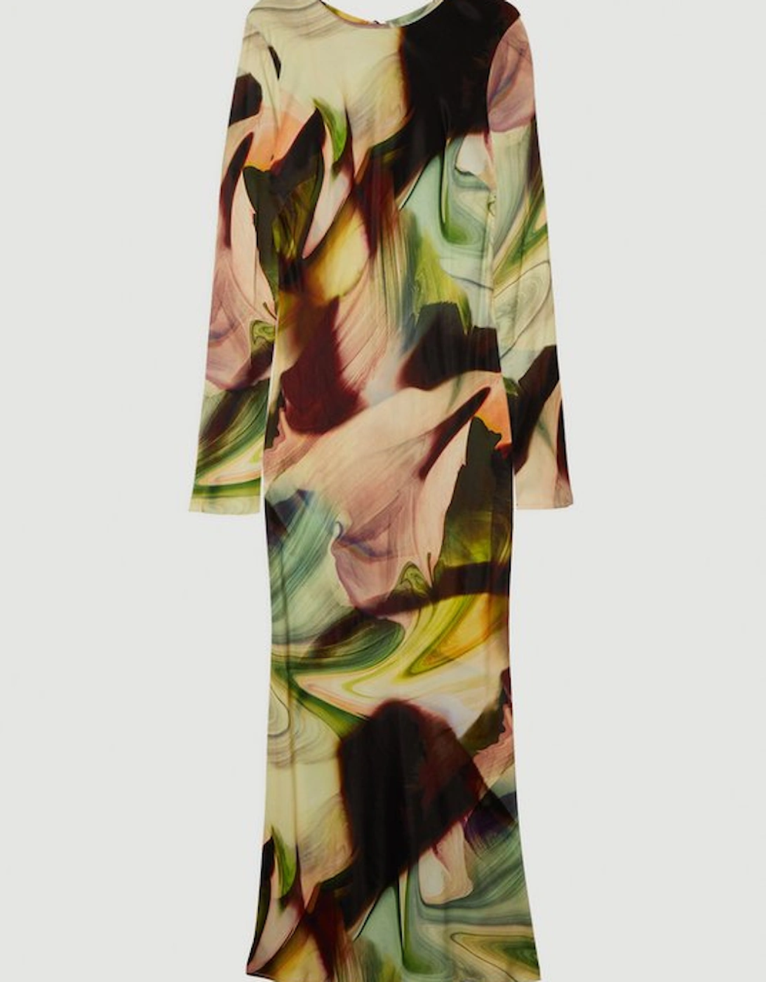 Printed Satin Woven Maxi Dress