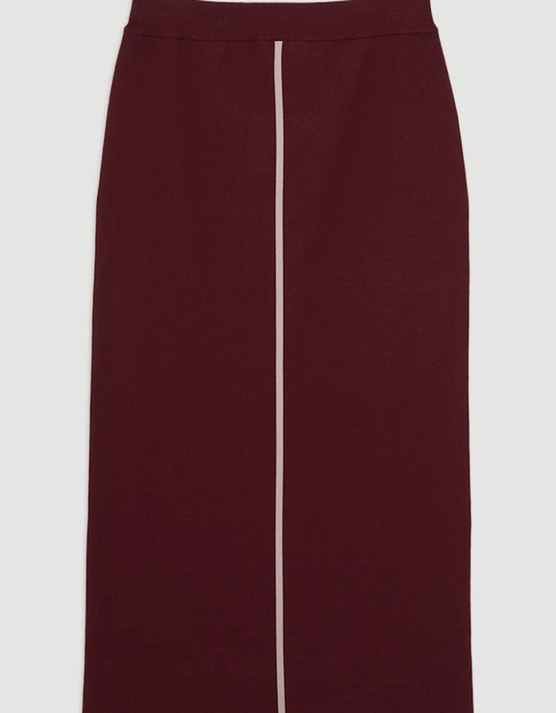 Milano Knit Front Split Midi Skirt