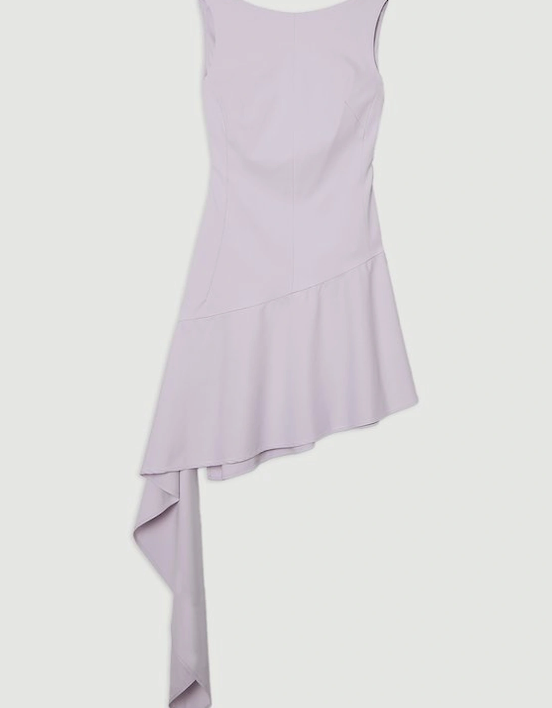 Digital Ophelia Polished Tailored Open Back Hem Detail Mini Dress
