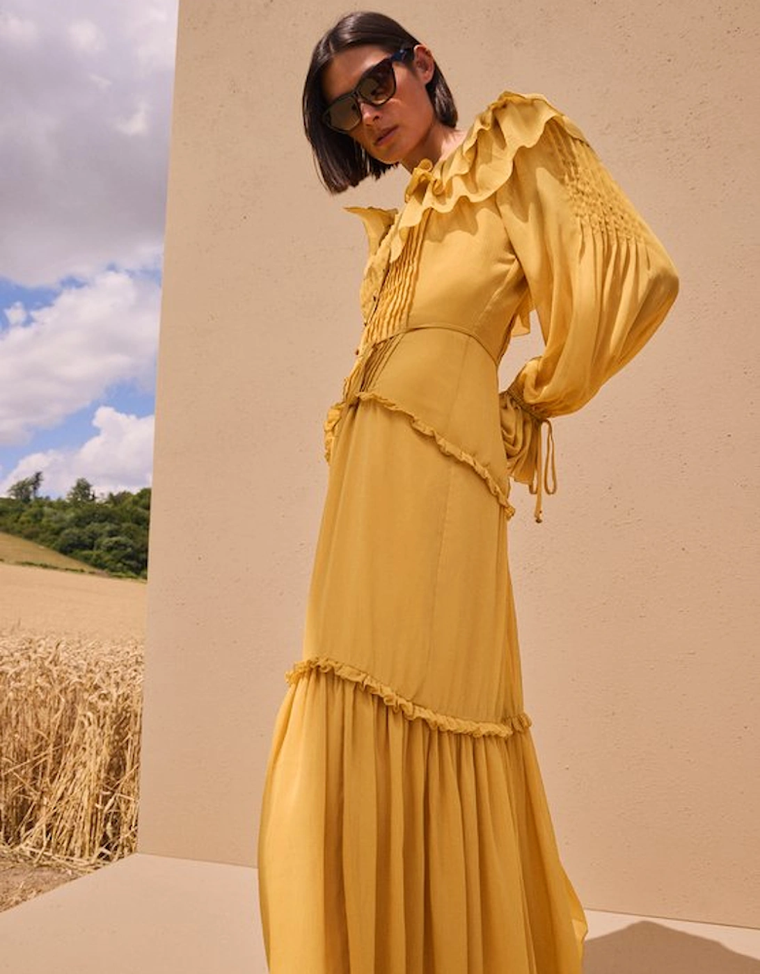 Georgette Ruffle Woven Maxi Dress, 5 of 4