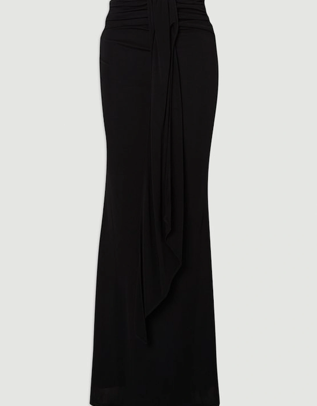 Premium Stretch Crepe Jersey Maxi Skirt