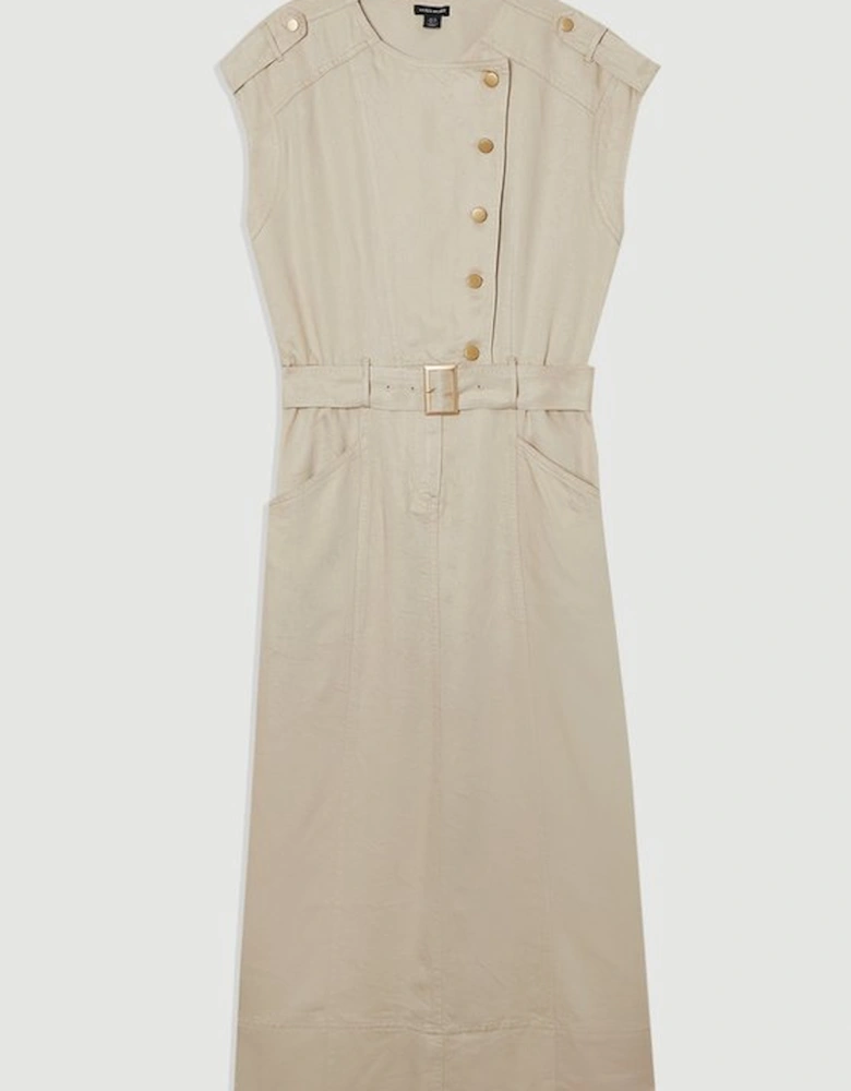 Soft Twill Relaxed Midi Dress