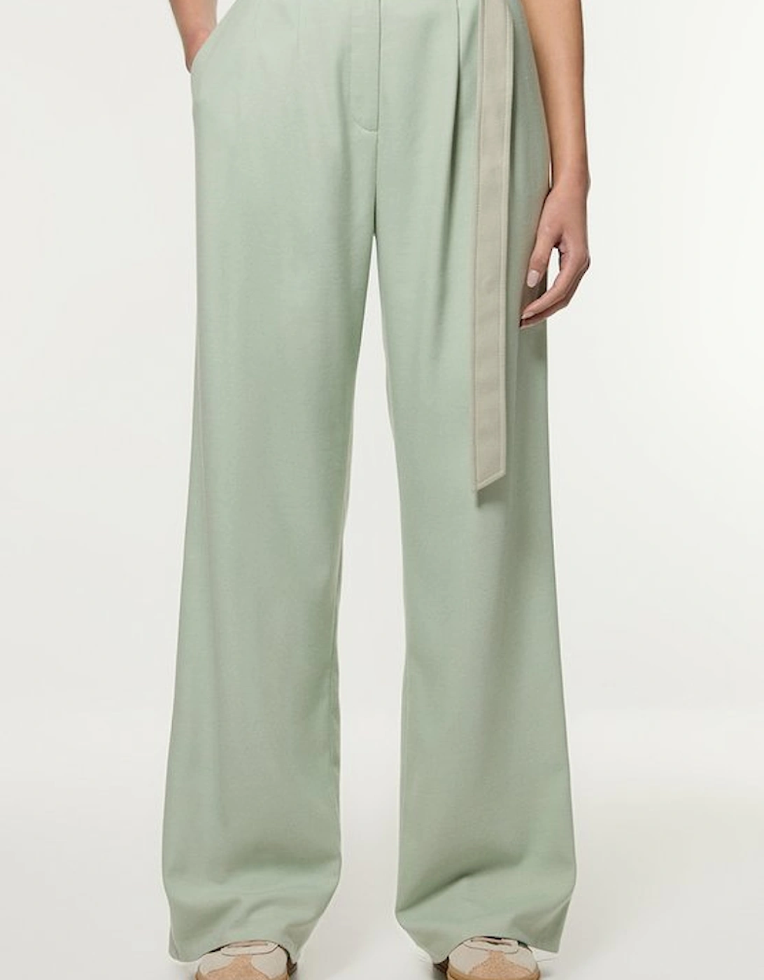 Petite Soft Tailored Wide Leg Trousers