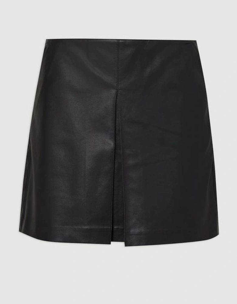 Faux Leather Skort