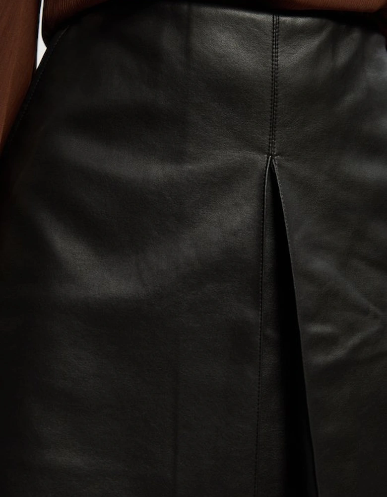 Faux Leather Skort