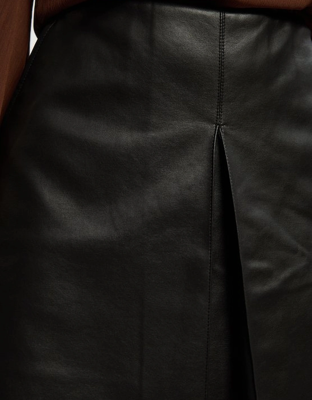 Faux Leather Skort