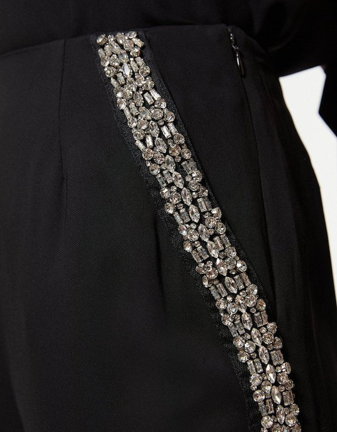 Tall Hand Embellished Cady Woven Trouser