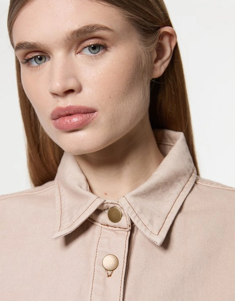 Coloured Denim Button Jacket