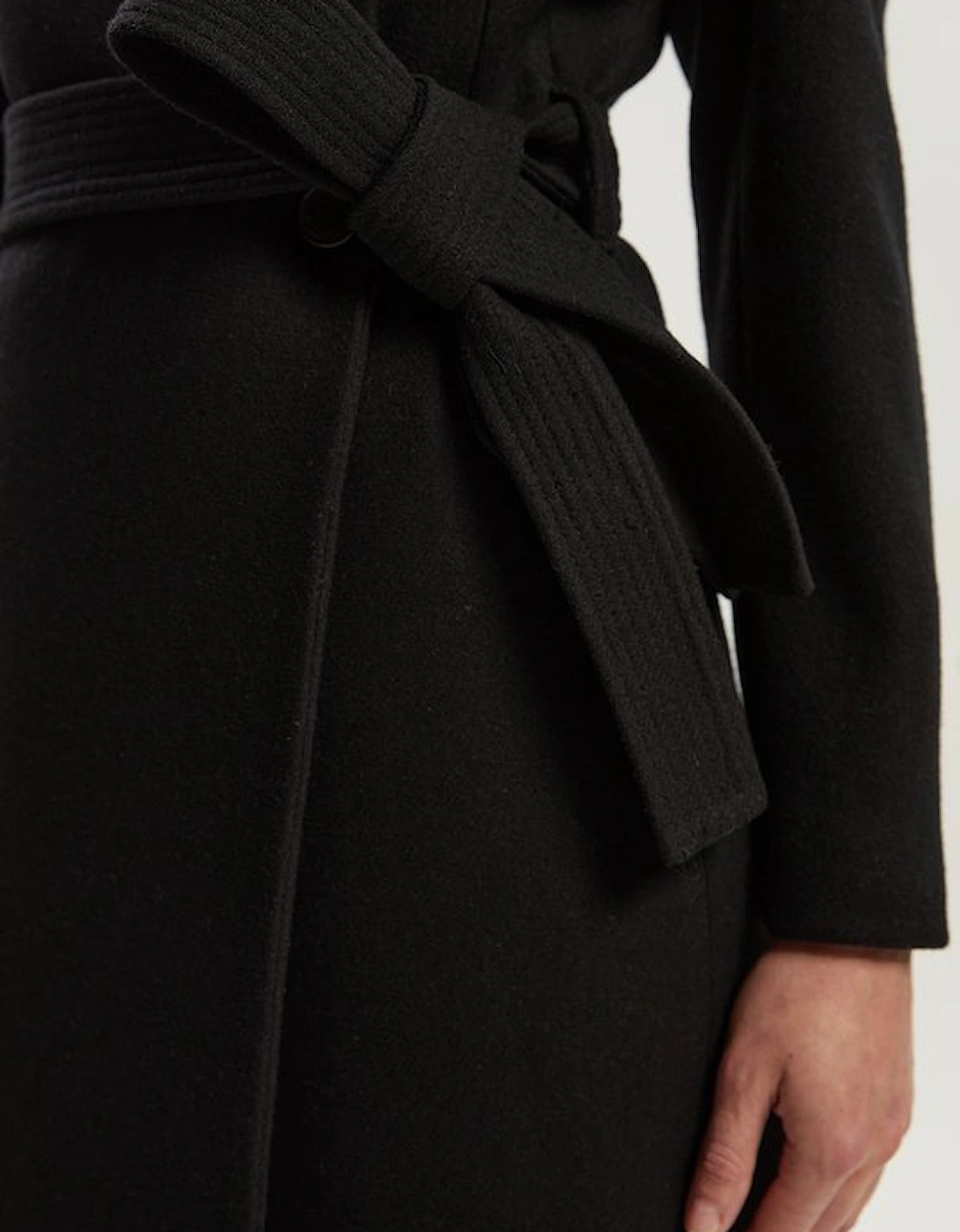 Wool Investment Notch Neck Tailored Maxi Coat