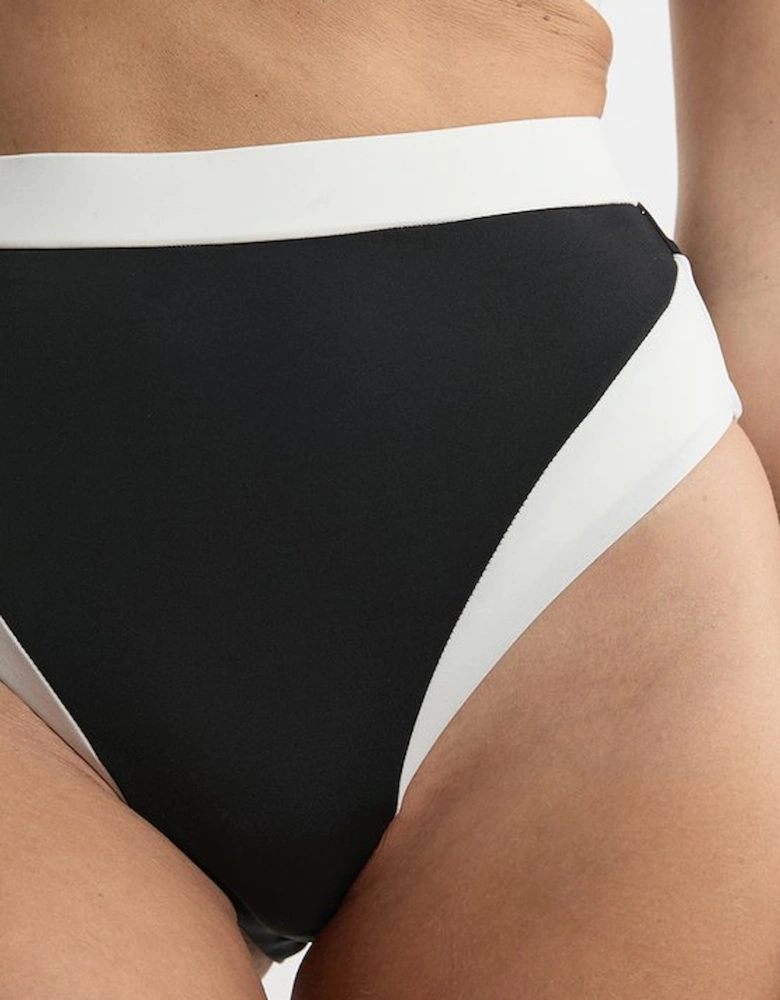 High Waist High Cut Bikini Bottoms