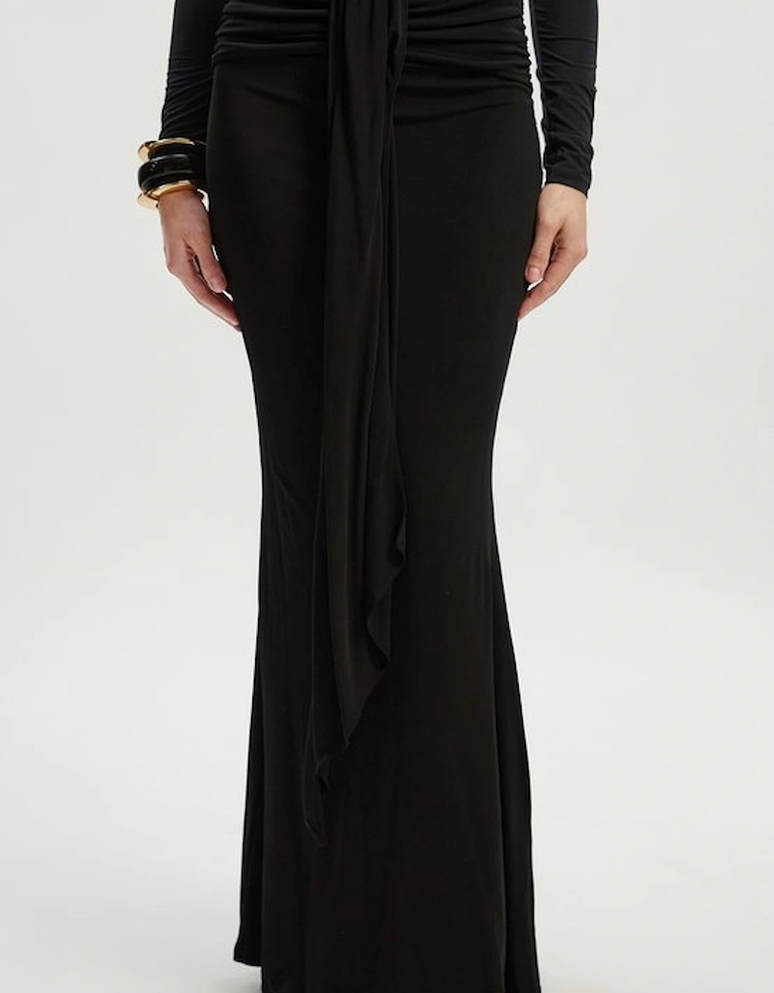 Tall Premium Stretch Crepe Jersey Maxi Skirt