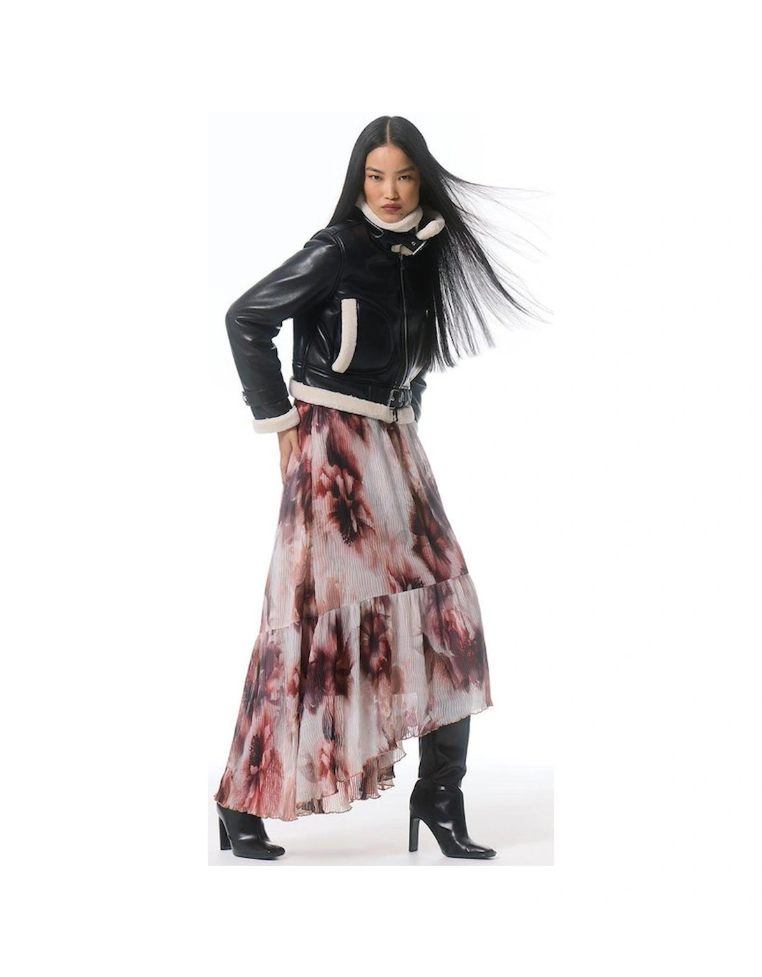 Crinkle Floral Woven Maxi Dress With Laced Back And Embellishment