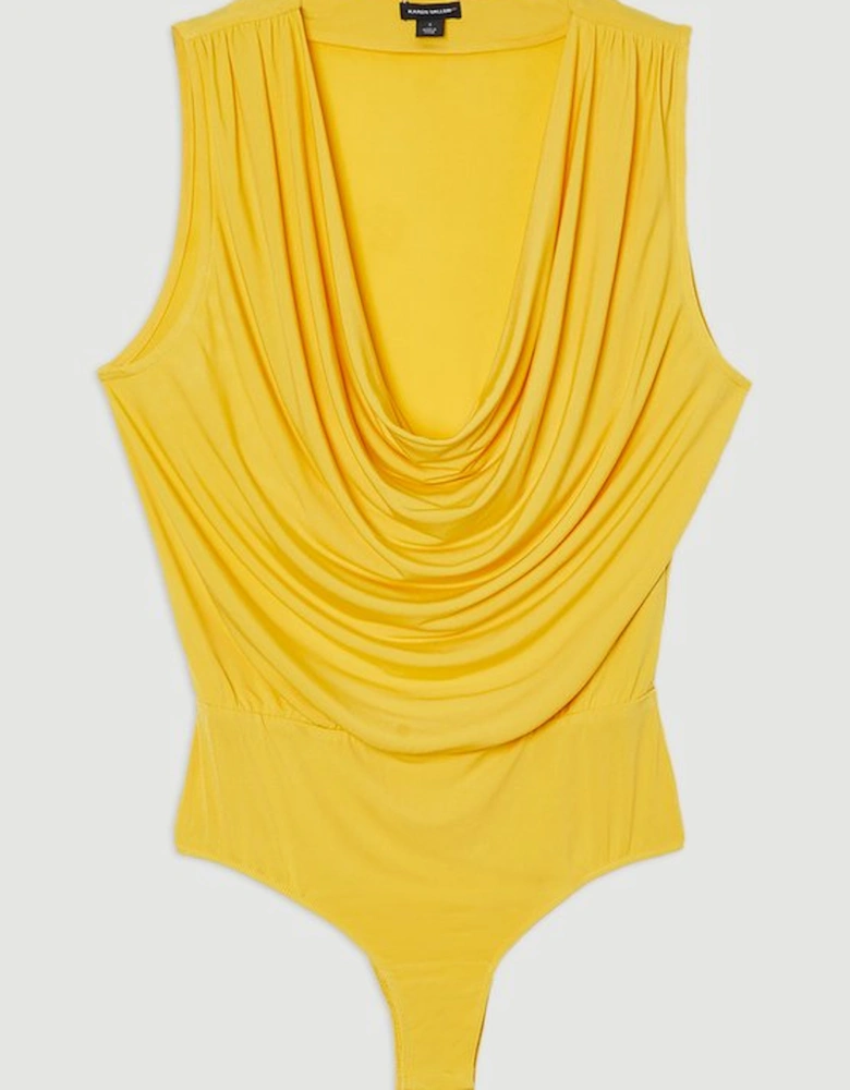 Cowl Neck Jersey Bodysuit