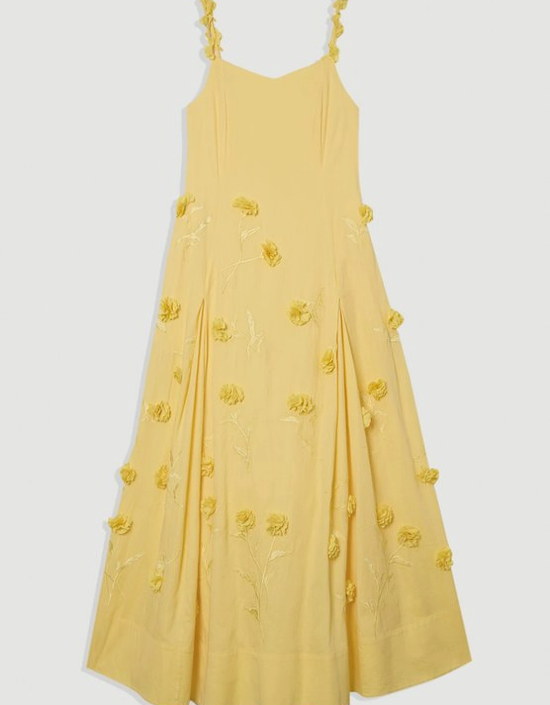 Cotton Applique Strappy Woven Maxi Dress