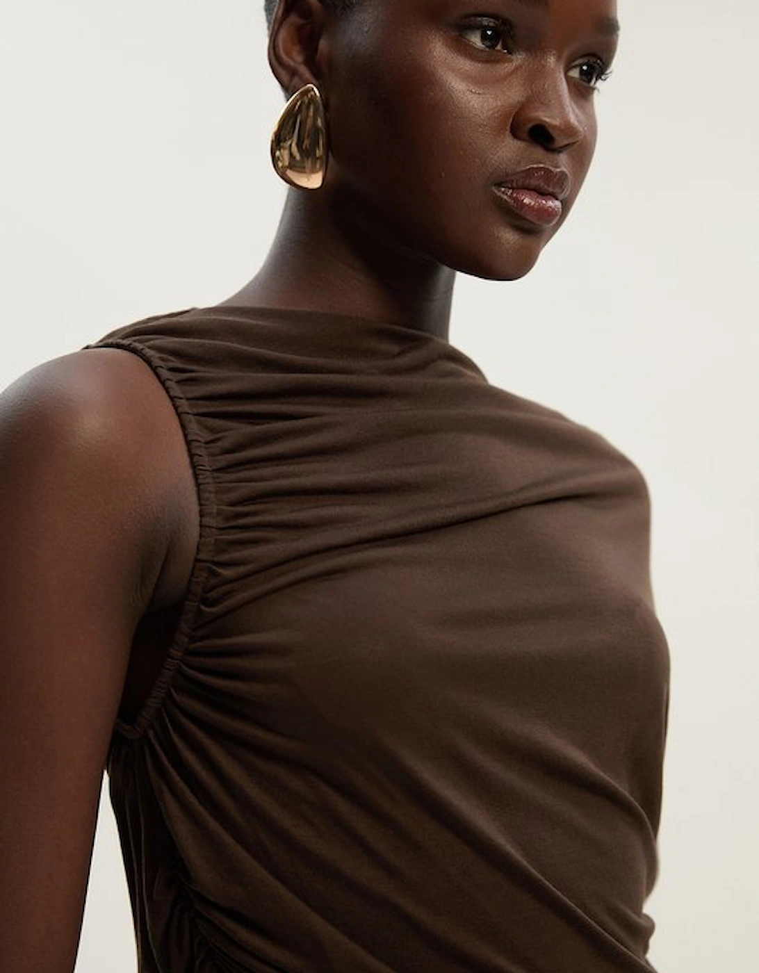 Tencel Ruched Detail Top