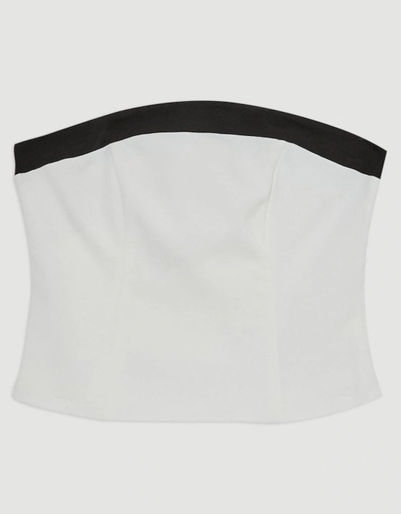 Compact Stretch Viscose Contrast Detail Bandeau