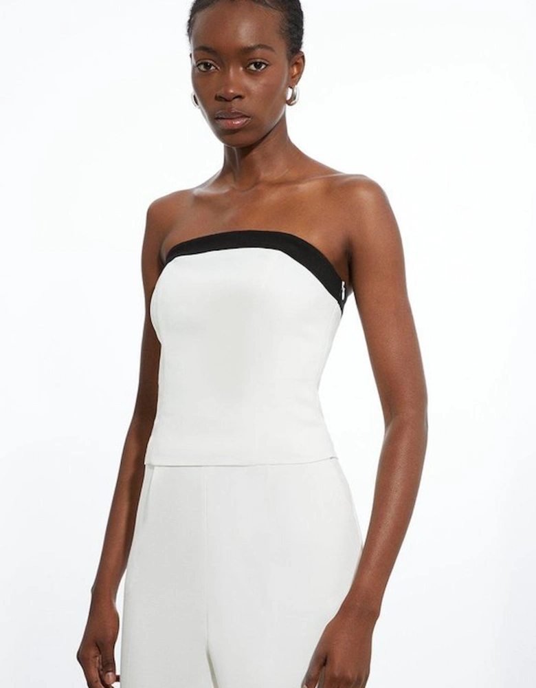 Compact Stretch Viscose Contrast Detail Bandeau