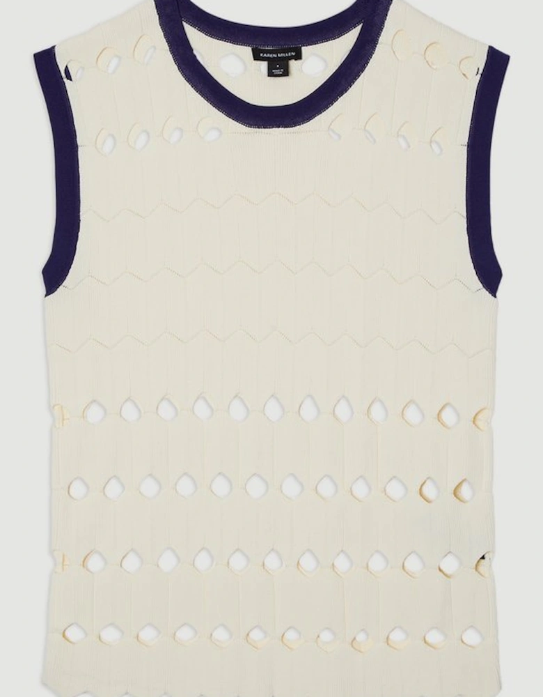 Diamond Cut Knit Vest