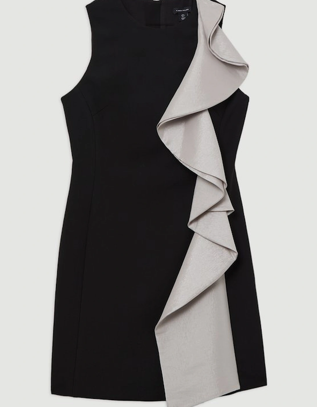 Compact Stretch Frill Detail Mini Dress