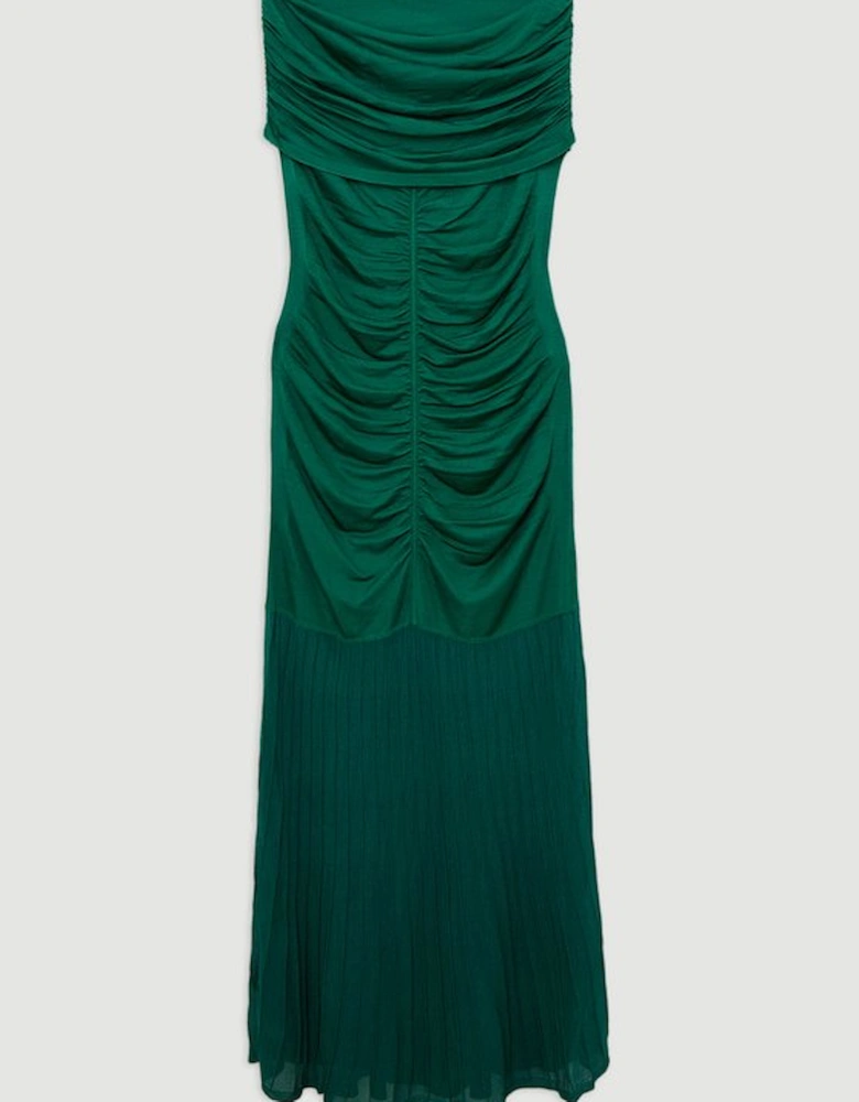 Tall Viscose Blend Slinky Sheer Knit Bardot Maxi Dress