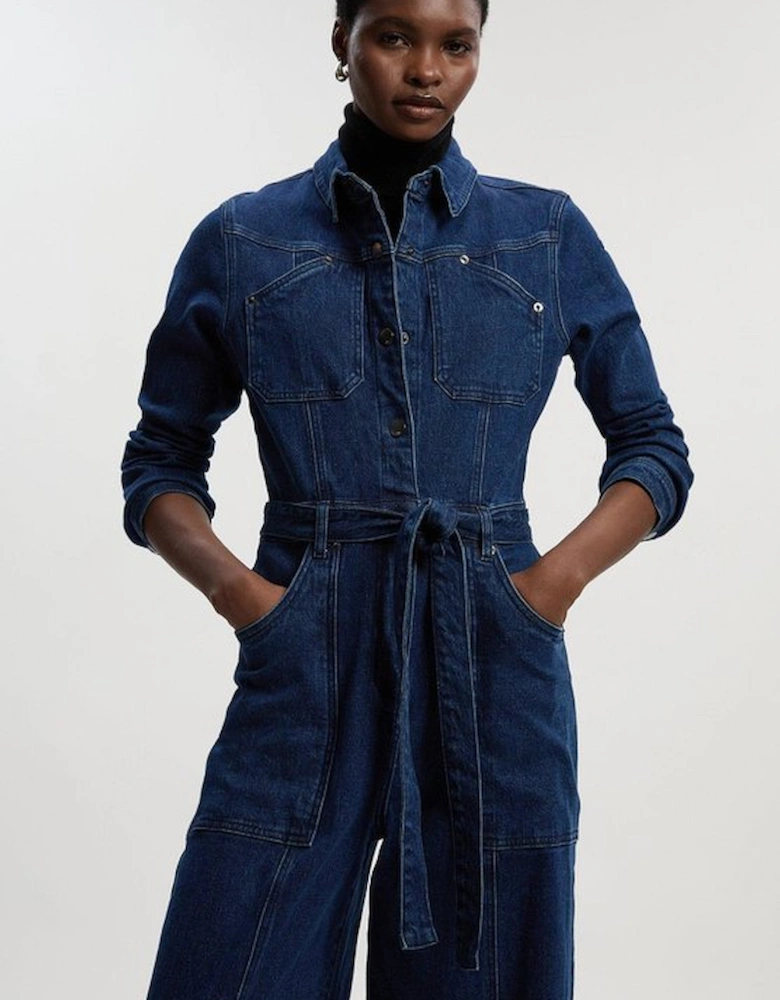Denim Western Jumpsuit