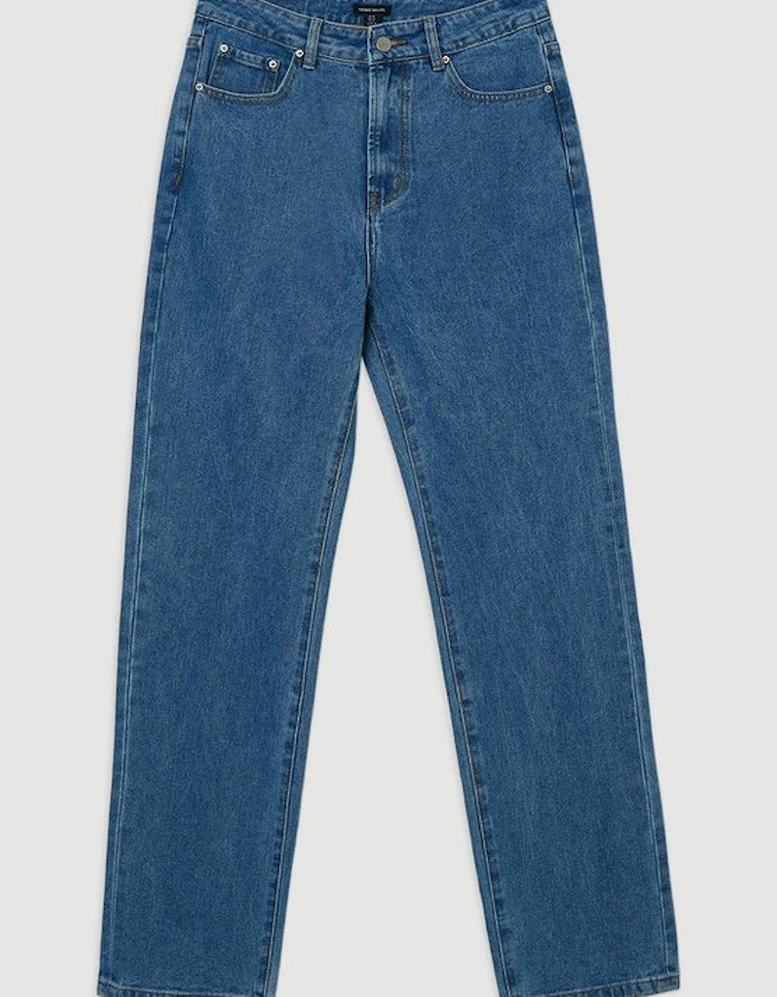 Rigid Denim  High Rise Straight Leg Jean