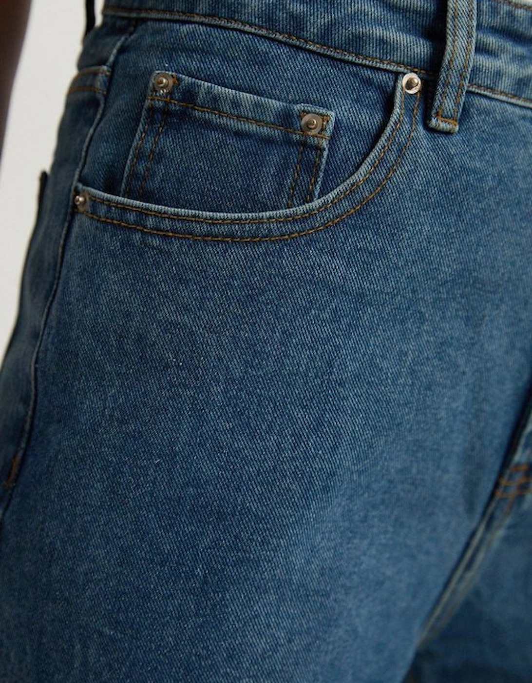 Rigid Denim  High Rise Straight Leg Jean