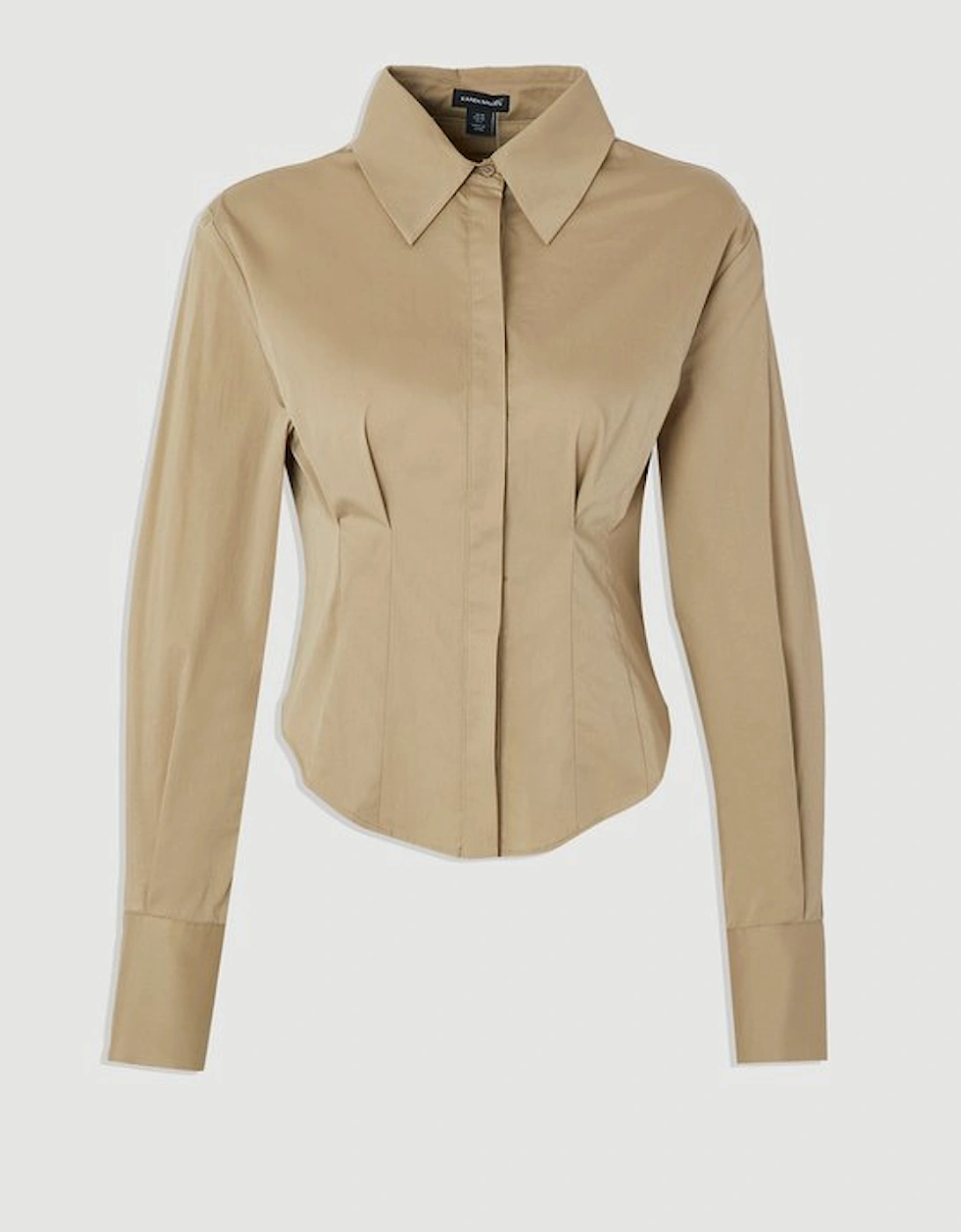 Crepe Pleating Detail Woven Shirt