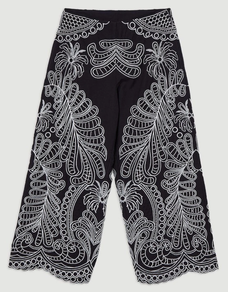 Cutwork Embroidery Woven Trouser