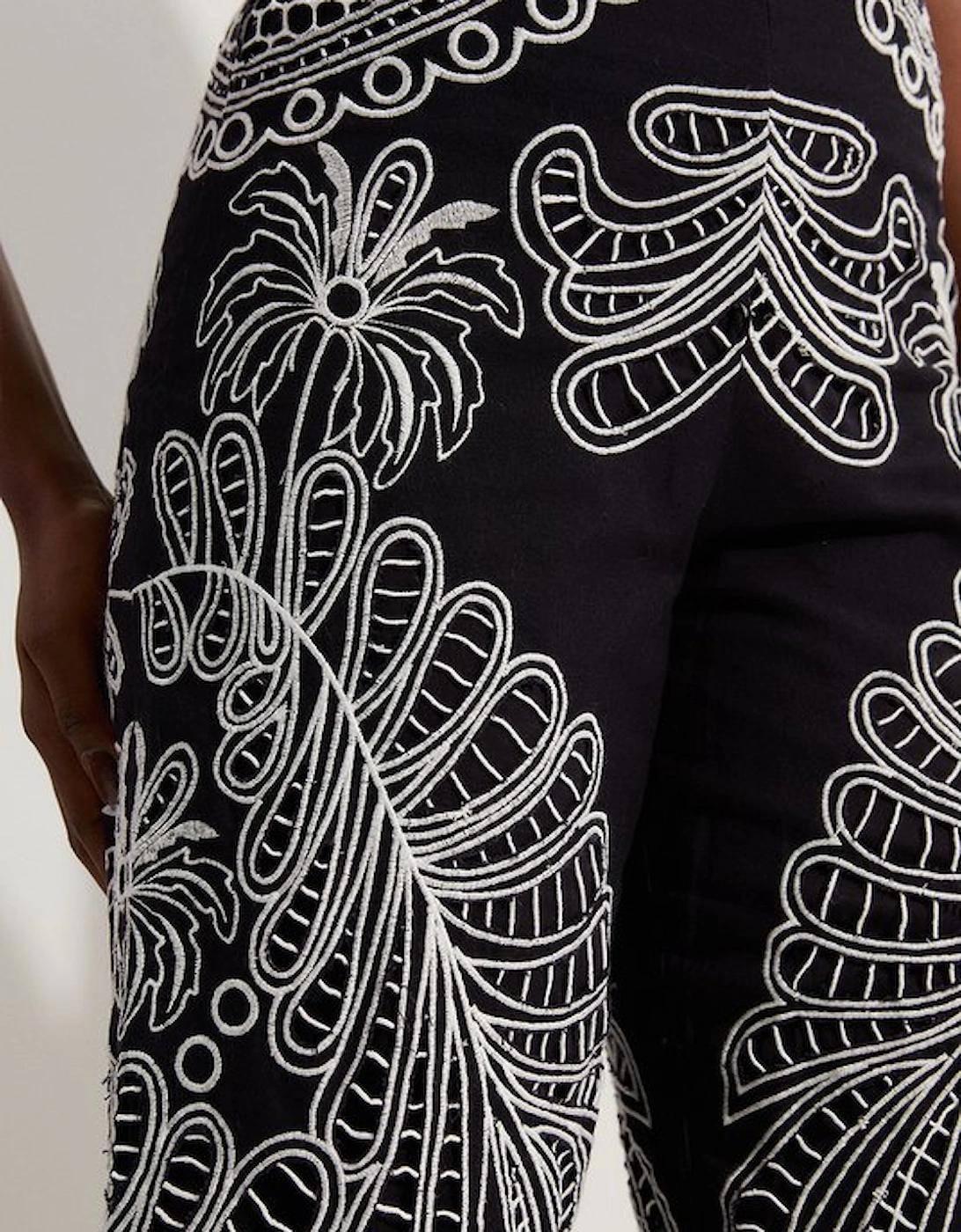 Cutwork Embroidery Woven Trouser