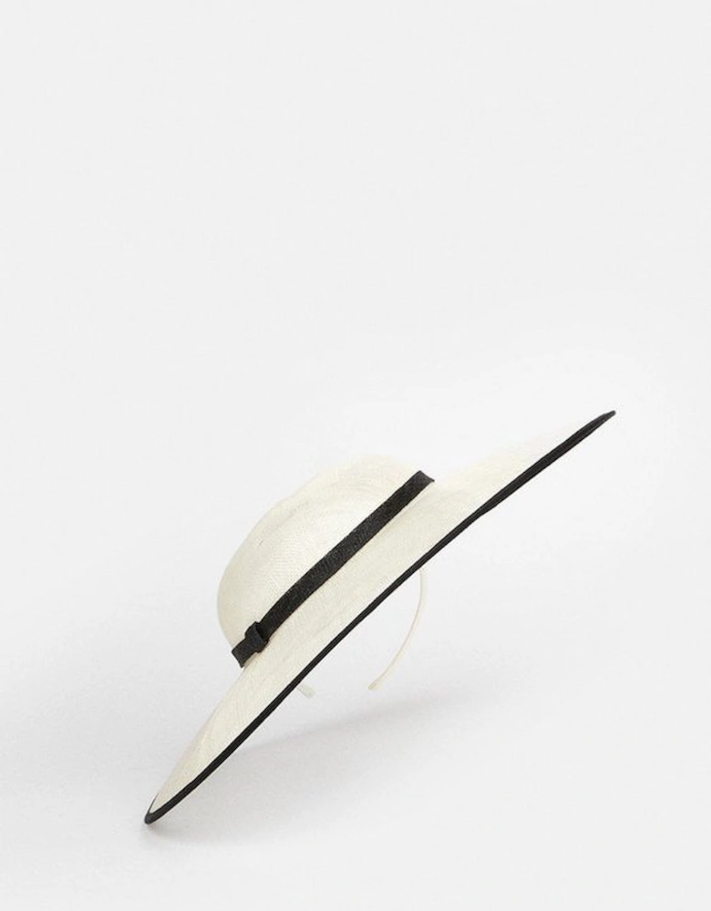 Grosgrain Trim Large Disc Fascinator