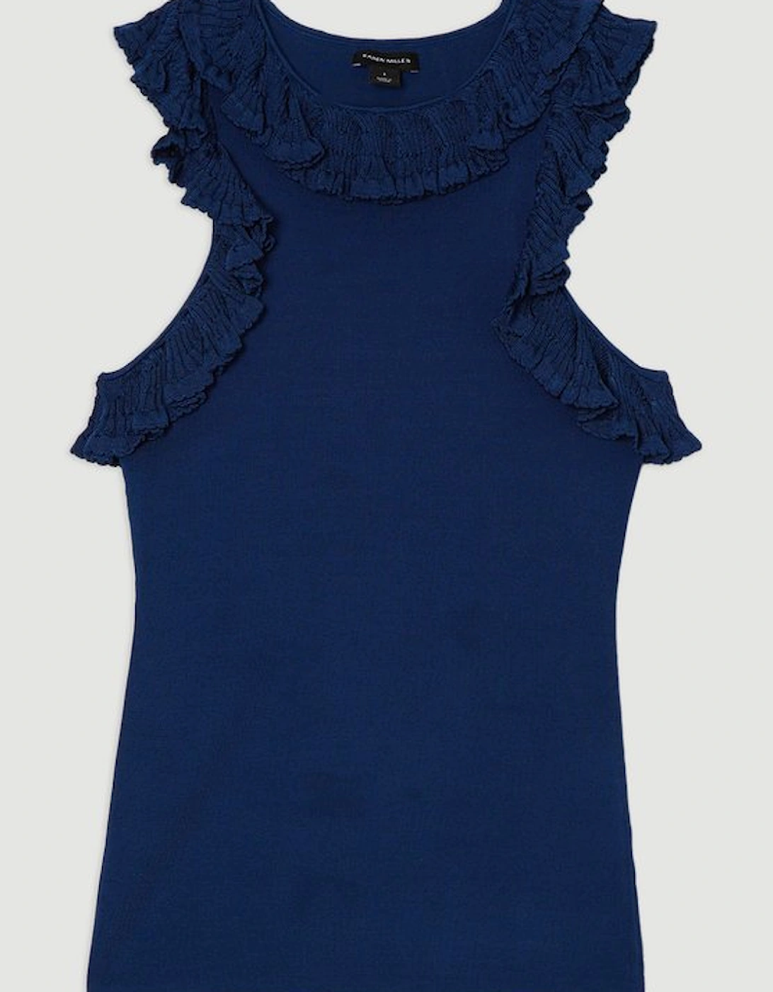 Ruffle Trim Knitted Top