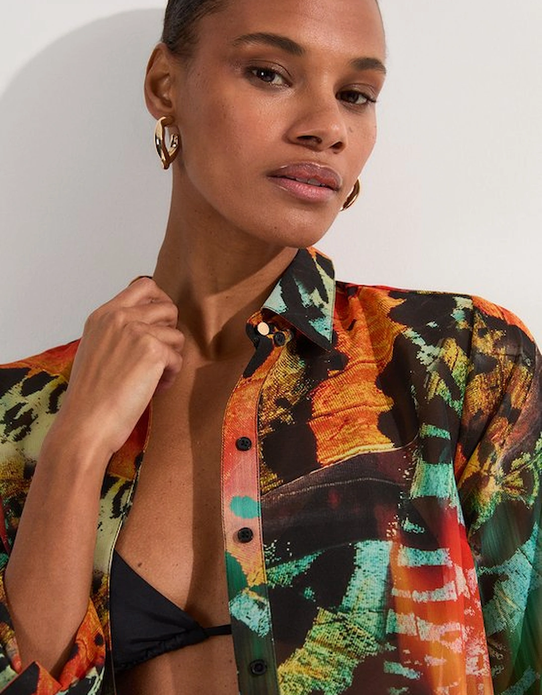 Butterfly Georgette Beach Shirt
