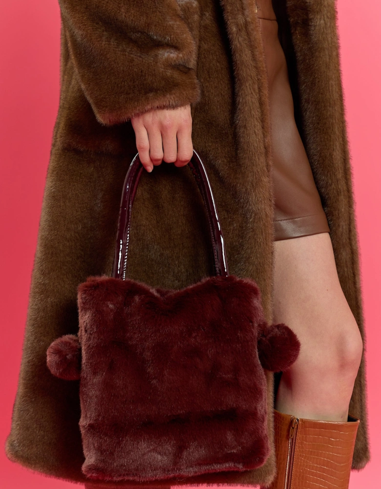 Chocolate Faux Fur Bag