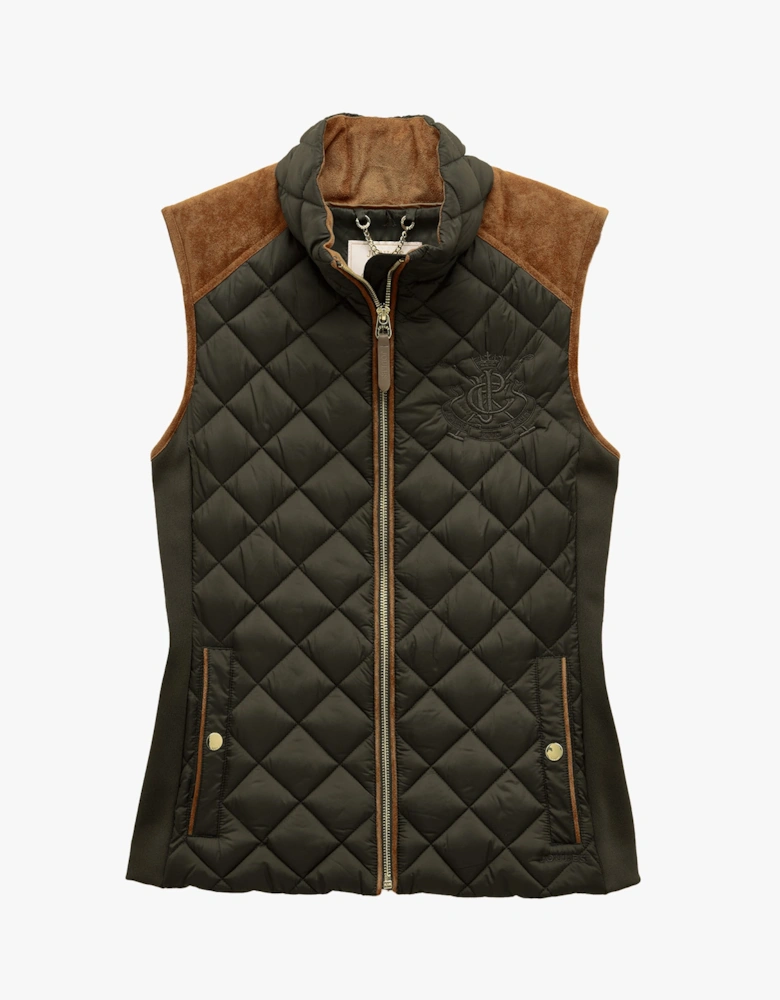 BRAEMAR LUXE Womens Quilted Jacket Green