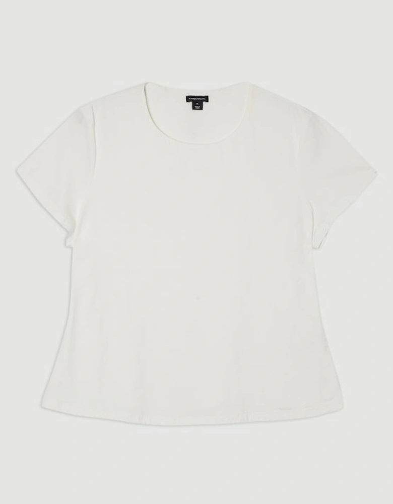 Plus Size Stretch Cotton T-Shirt
