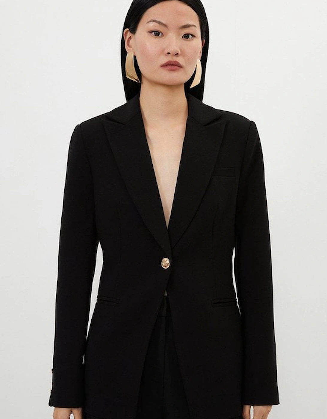 Compact Stretch Essential Single Breasted Tailored Blazer, 5 of 4