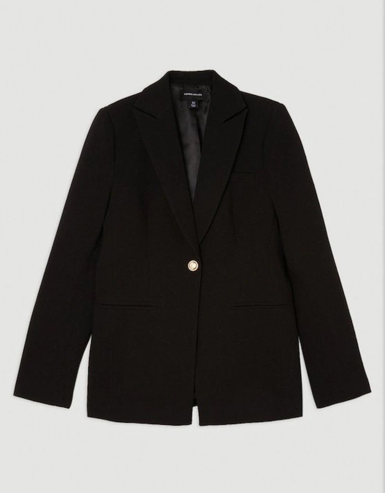 Compact Stretch Essential Single Breasted Tailored Blazer