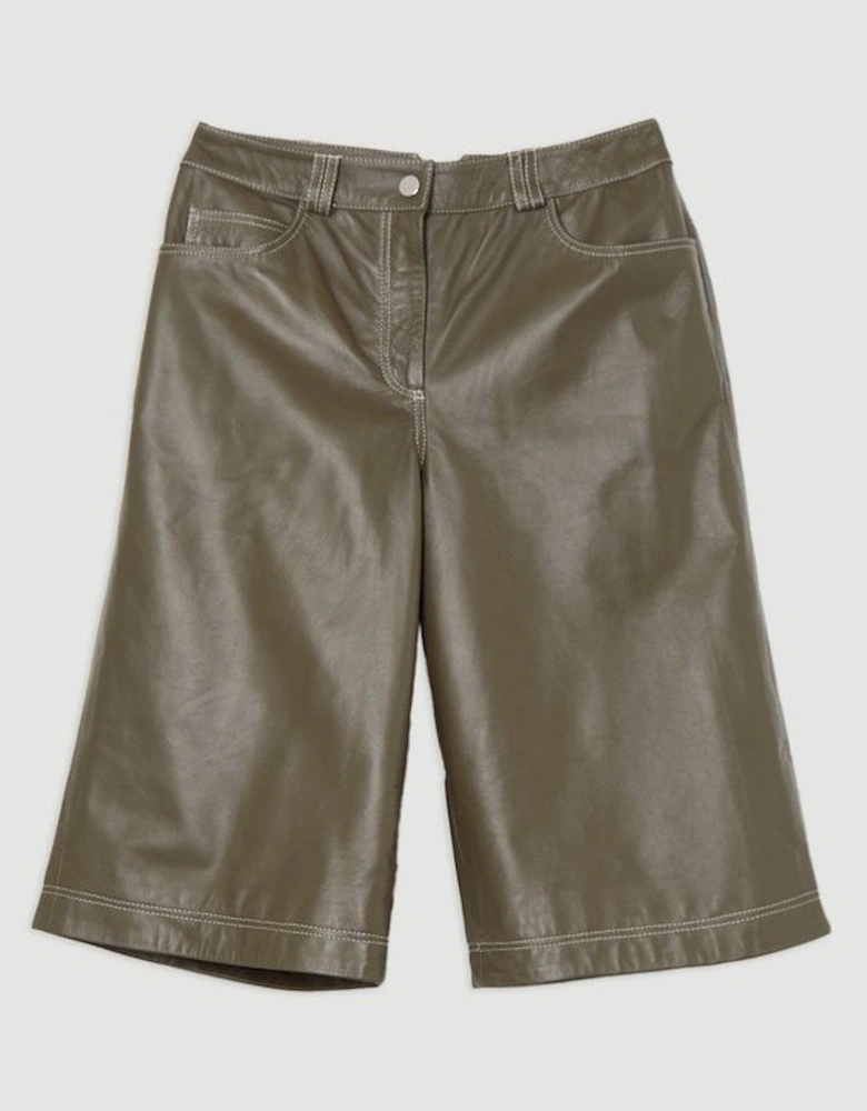 Leather 5 Pocket Bermuda Short