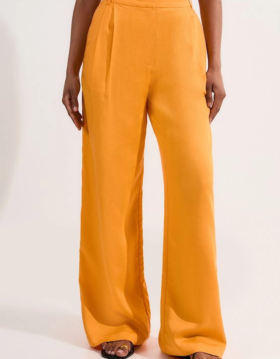 Premium Linen Wide Leg Tailored Trouser