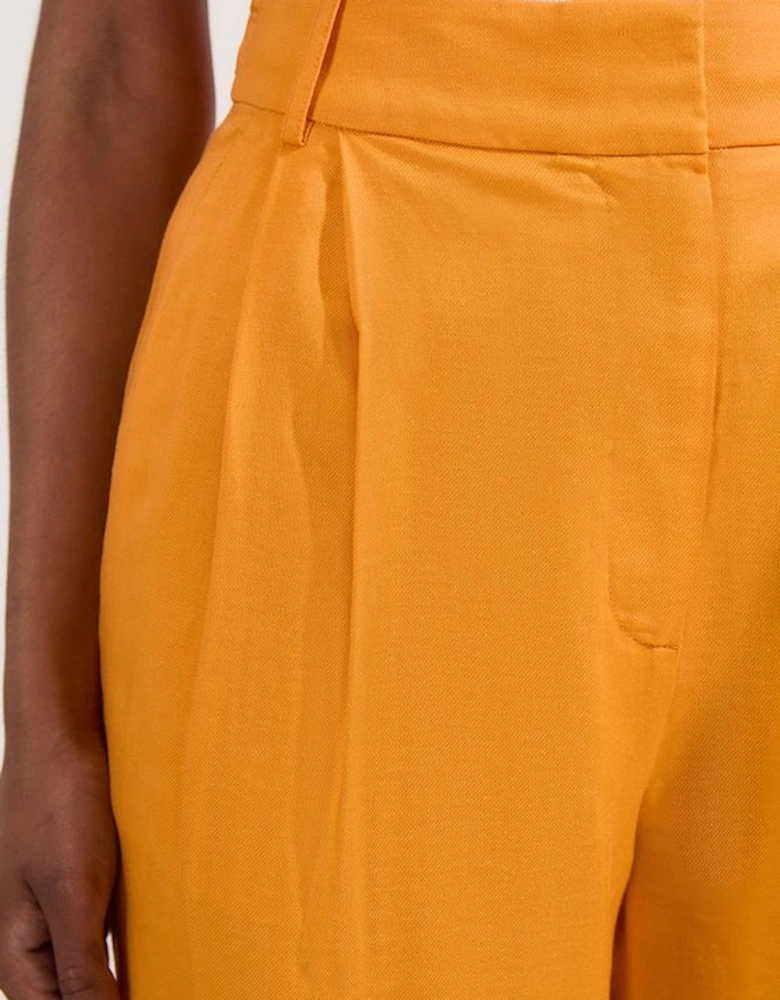 Premium Linen Wide Leg Tailored Trouser
